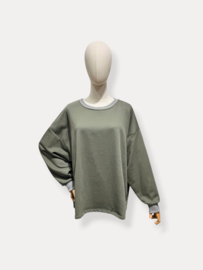 Sweater Maëlys  Kaki / grijs