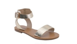 Sandalen effen goud