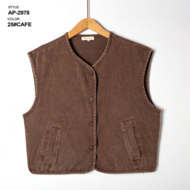 Gillet  Jeanne bruin