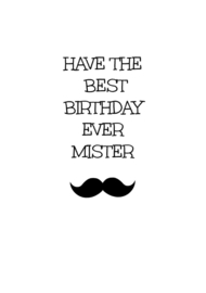 wenskaart have the best birthday ever, mister