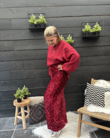 Broek Violet Glitter bordeaux