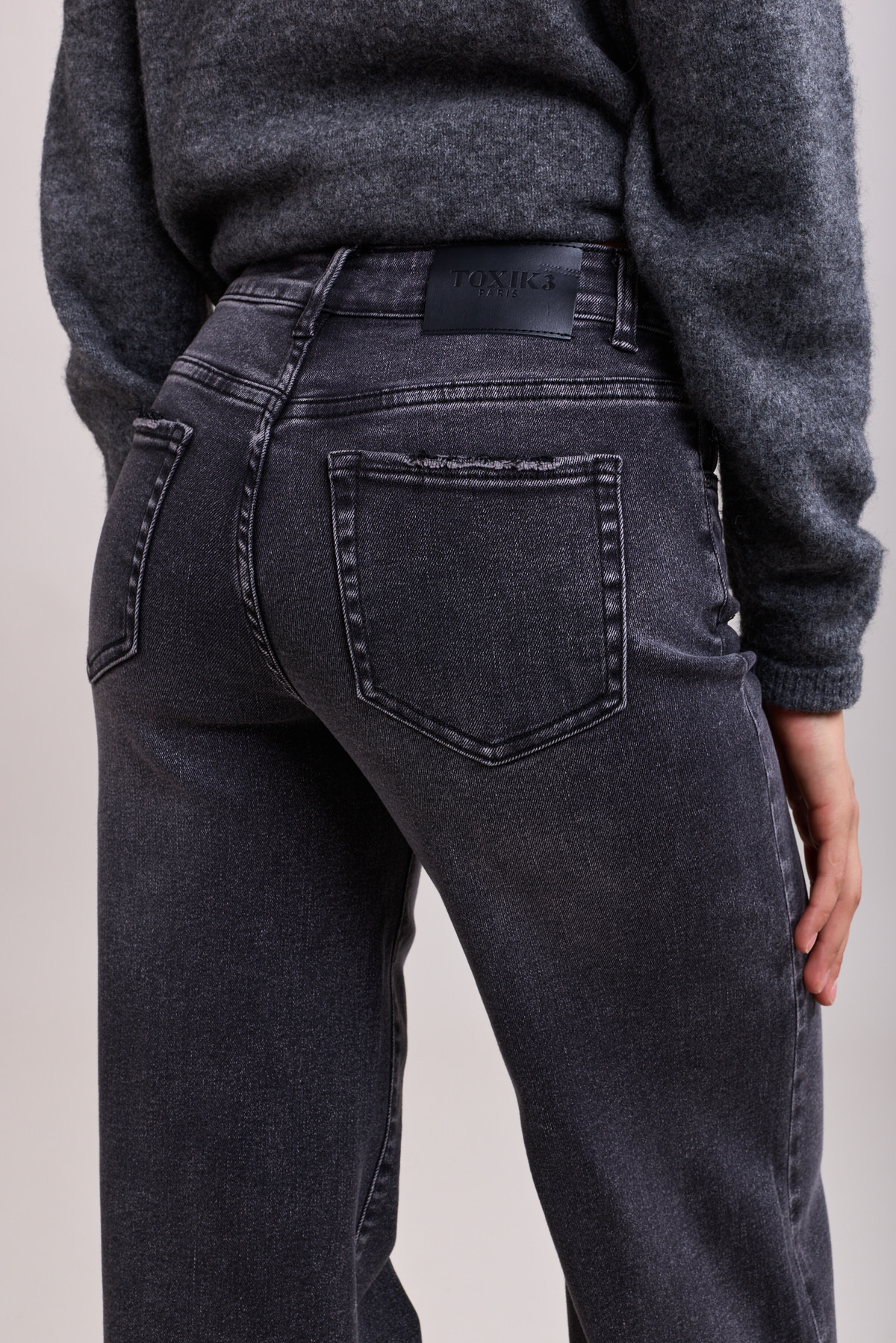 Jeans donker grijs  toxik  L21285-12