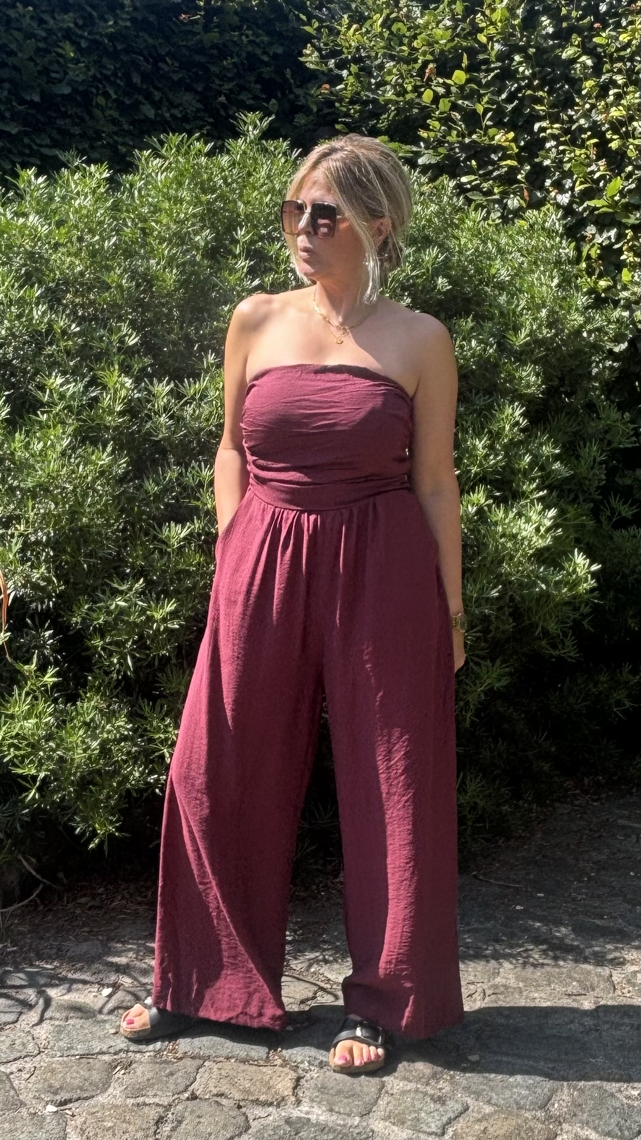 Jumpsuit  Zara  Bordeaux