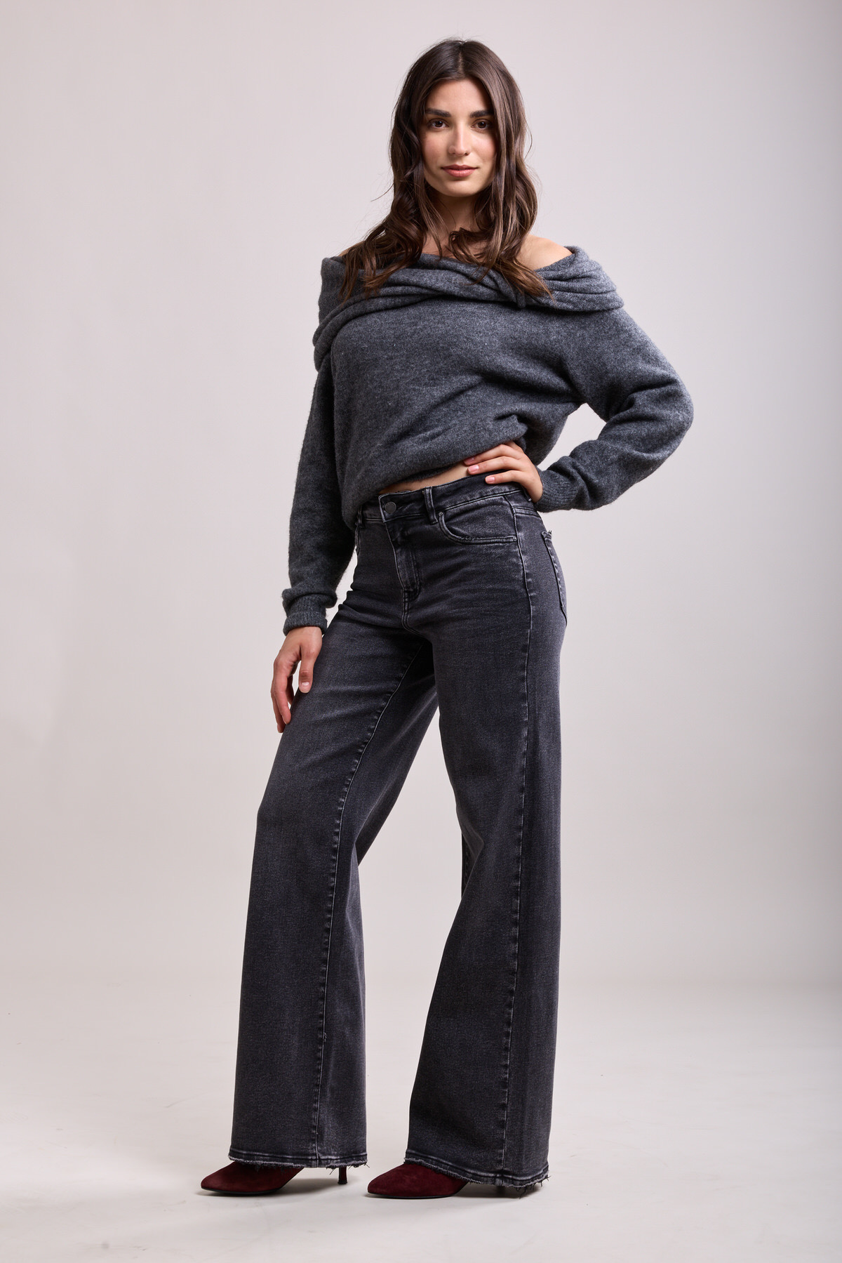 Jeans donker grijs  toxik  L21285-12