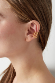 Ear cuff 3 dubbel goud