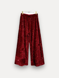 Broek Violet Glitter bordeaux