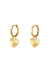 Stainless steel hartje goud
