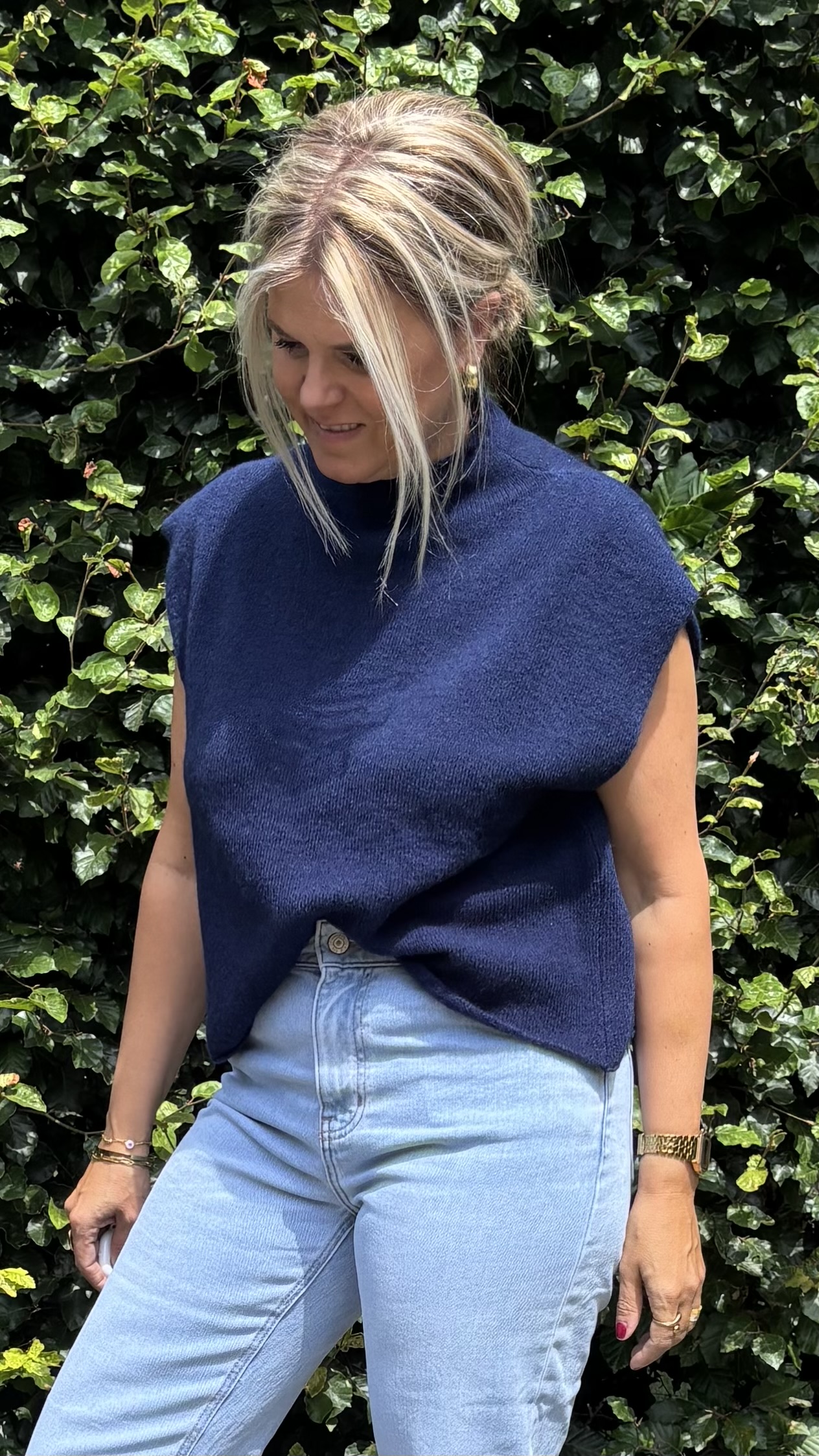 Pull Mitte TU blauw