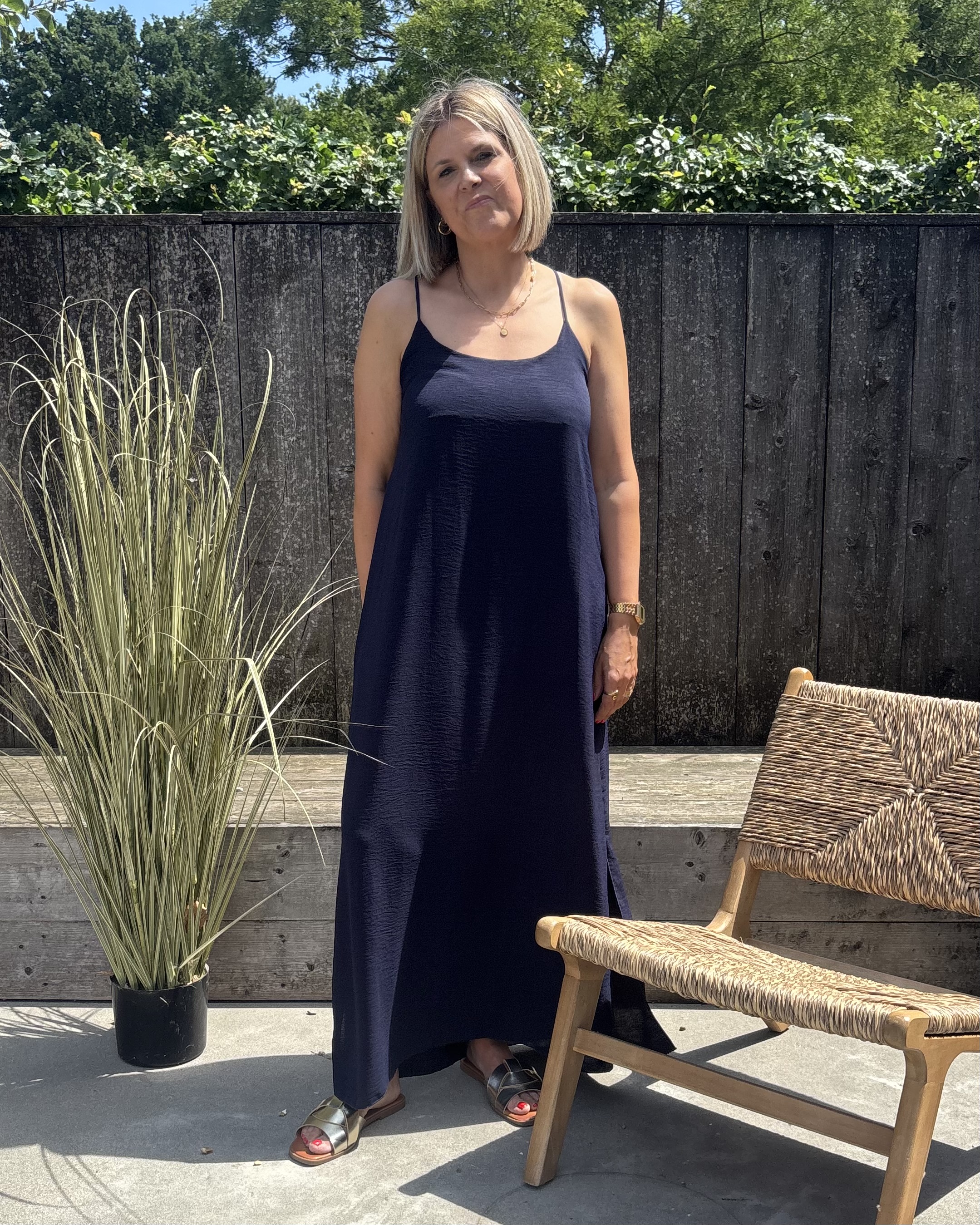 Kleedje TU  liesbeth donker blauw