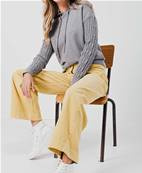 Broek Romie velour oker