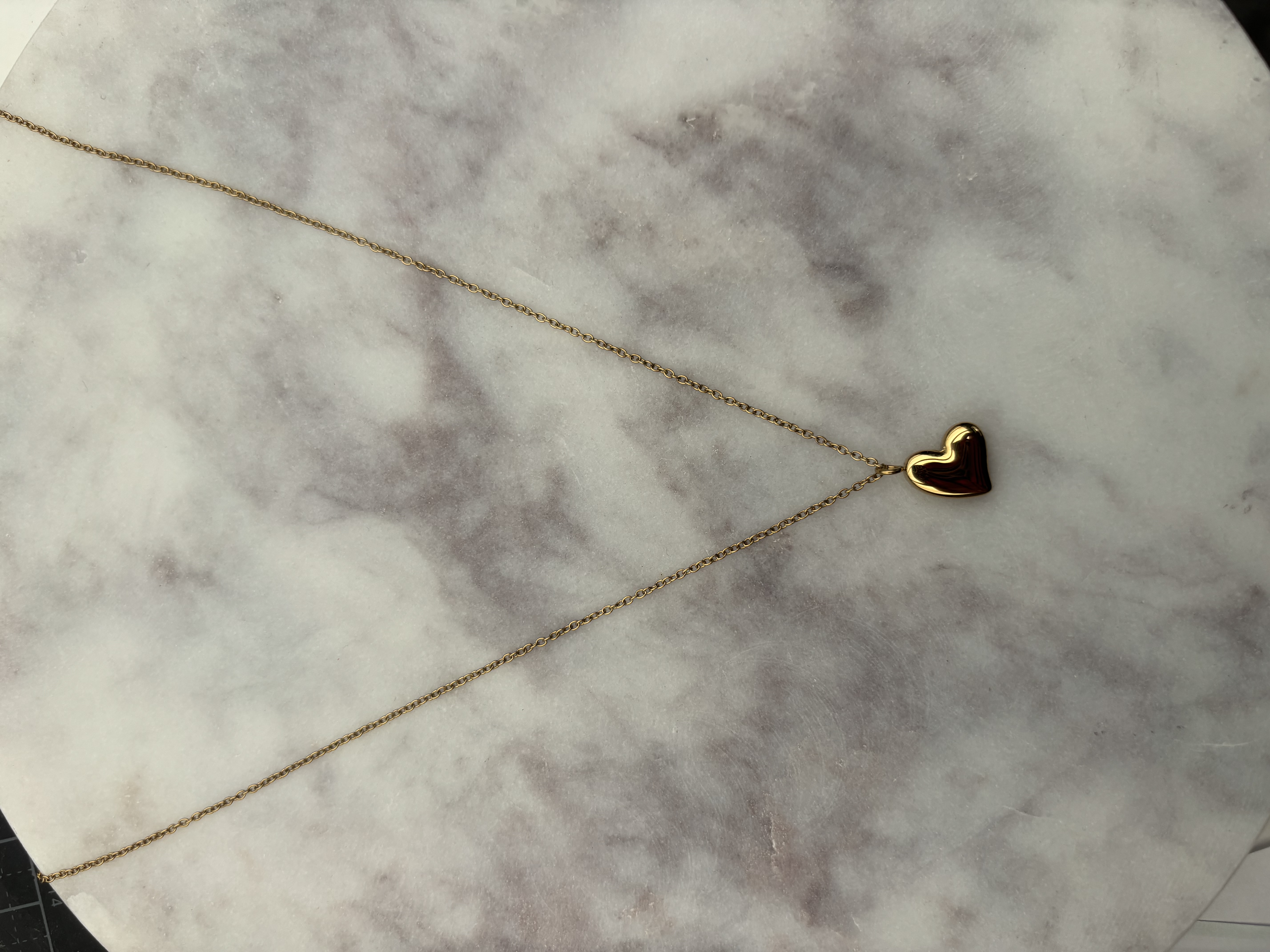 Ketting hartje  goud