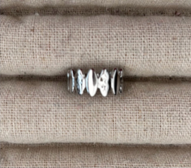 Ring stainless steel ovalen zilver