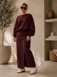 Sweater Céleste TU bordeaux
