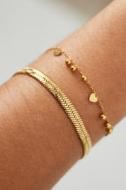 Armbandje twinkel love   goud