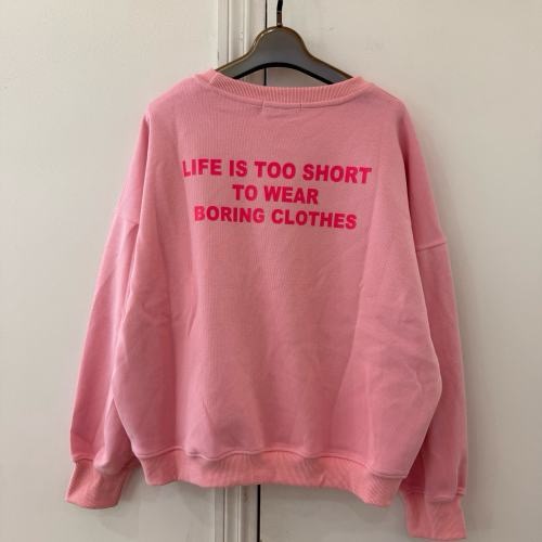 Sweater  'LIFE IS GOOD' TU roze