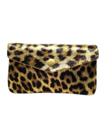 Portefeuille Illy leopard goud blinkend
