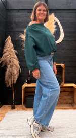 Sweater Zélie Off Shoulder groen