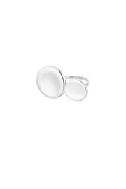Ring cirkels groot zilver
