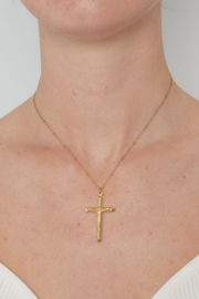 Ketting Groot kruis goud