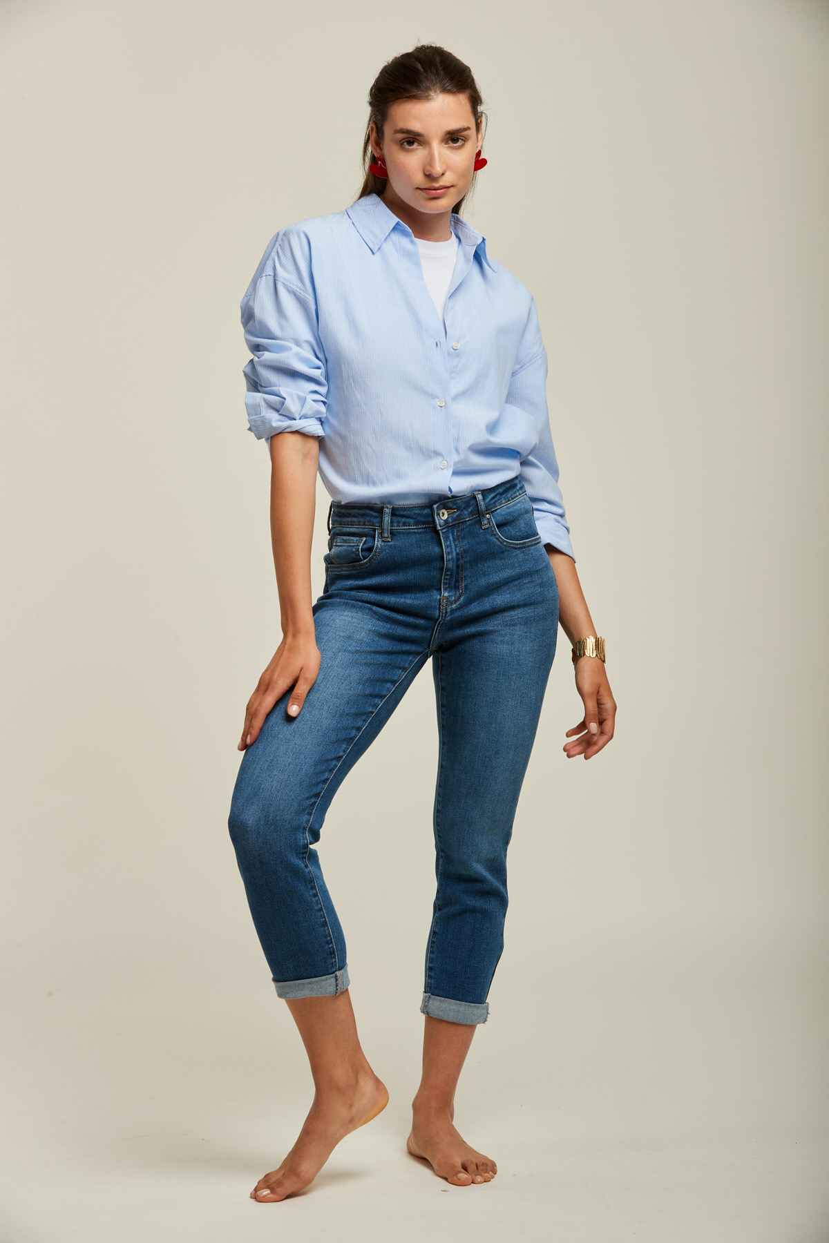 Jeans Toxik donker jeans  boyfriend  L20029-34