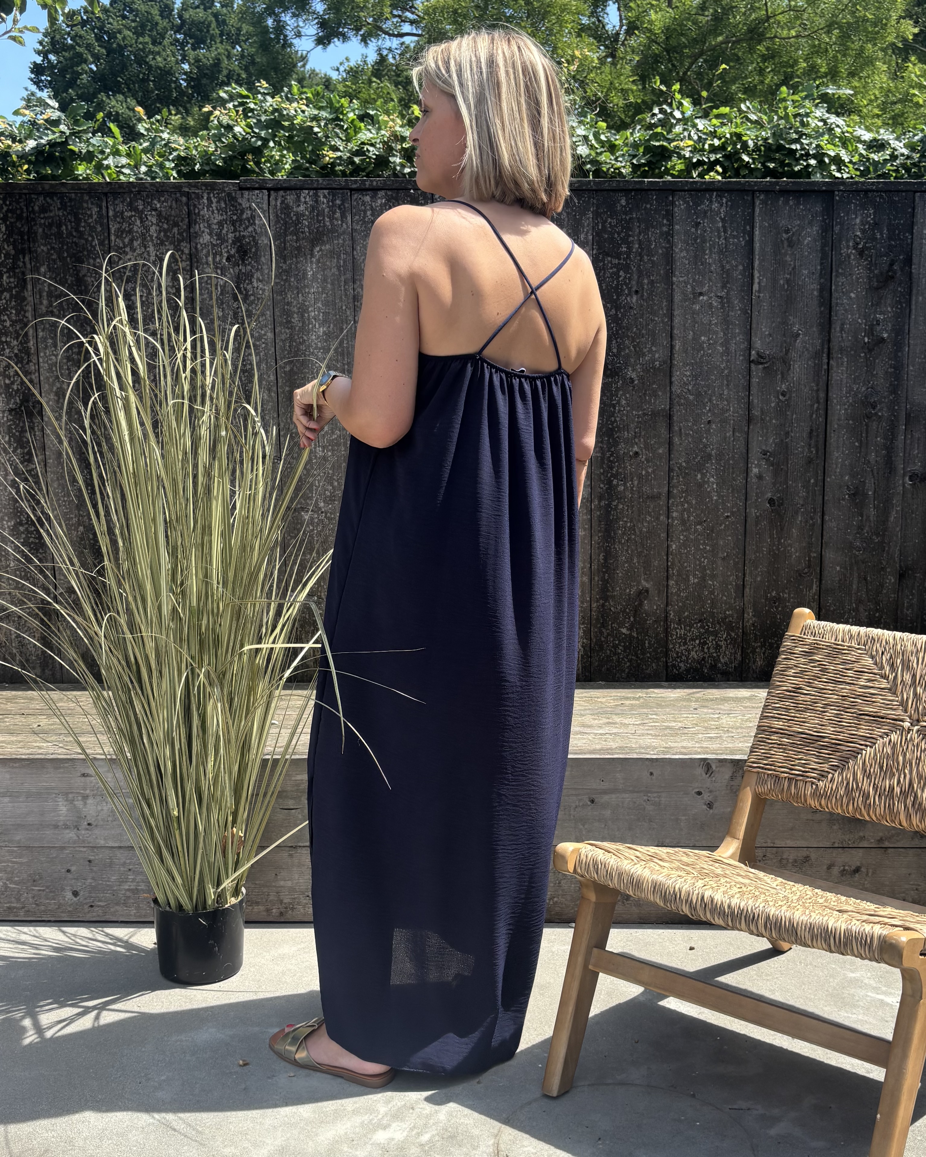 Kleedje TU  liesbeth donker blauw
