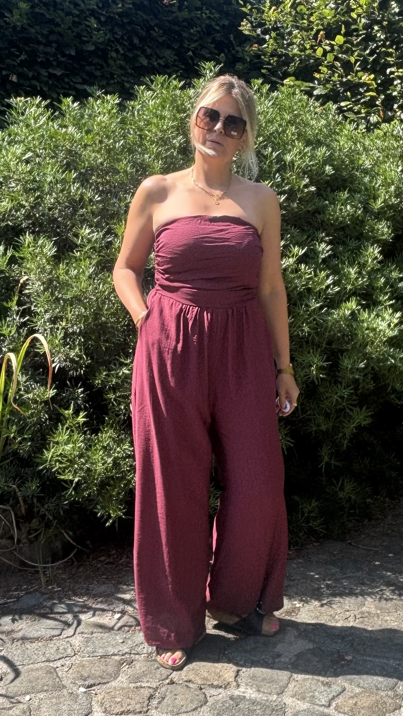 Jumpsuit  Zara  Bordeaux