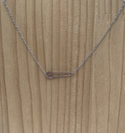 Ketting kort zilver veiligheidsspeld