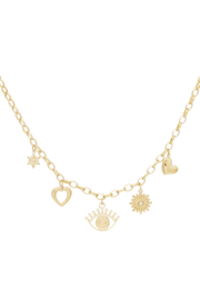 Ketting  Charm wonderland goud