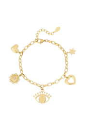 Armbandje Charm wonderland  goud