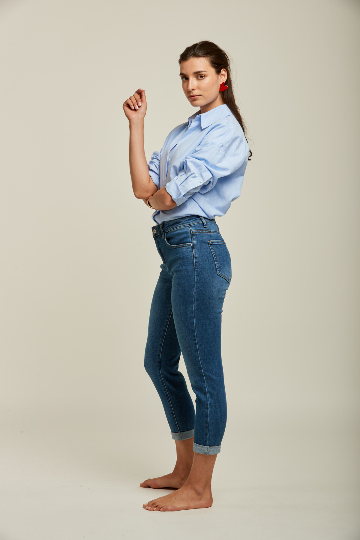 Jeans Toxik donker jeans  boyfriend  L20029-34