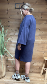 Kleedje Tina  vlindermouw  TU blauw
