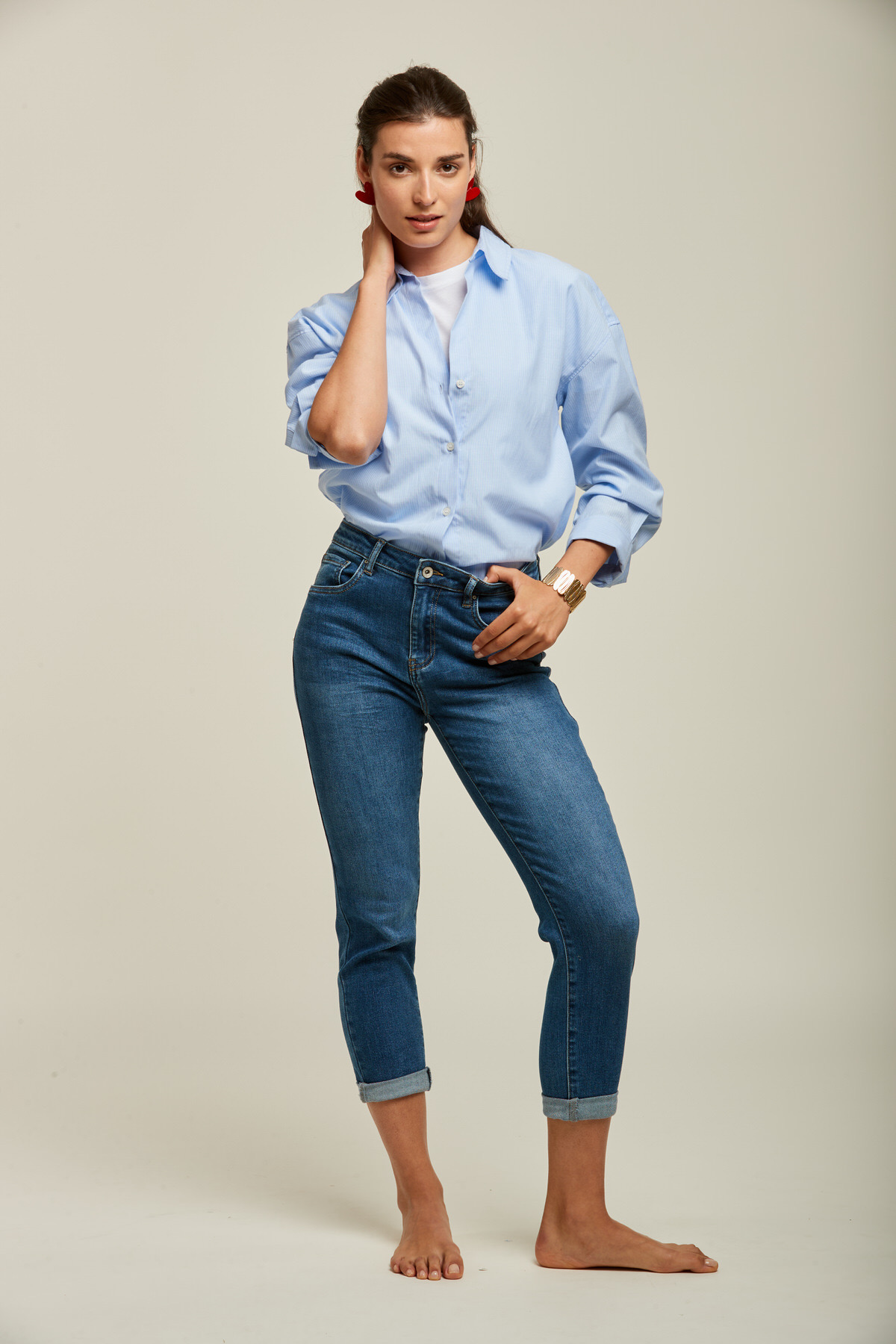 Jeans Toxik donker jeans  boyfriend  L20029-34