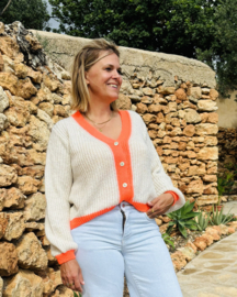 Cardigan Camille TU beige / oranje