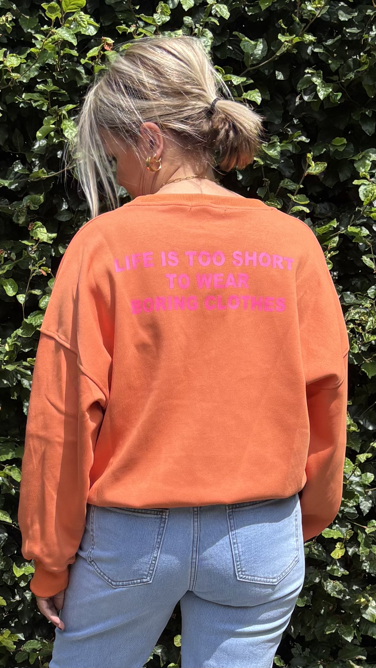 Sweater  'LIFE IS GOOD' TU orange