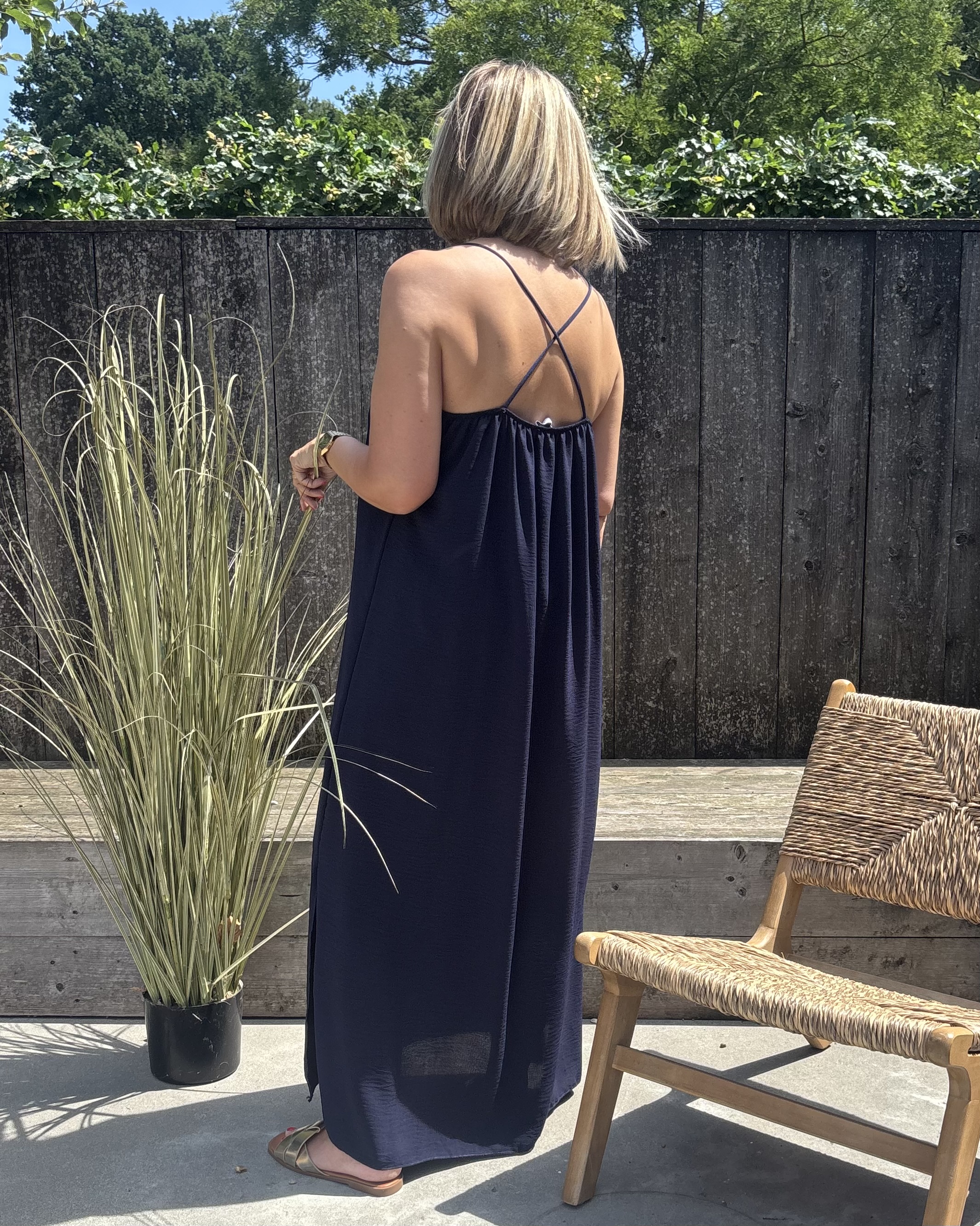 Kleedje TU  liesbeth donker blauw