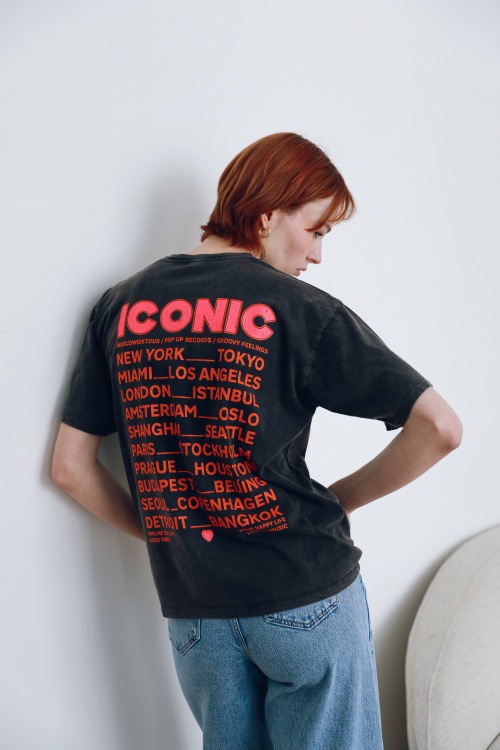 T shirt Iconic TU  donker grijs