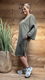 Kleedje Tina  vlindermouw  TU kaki