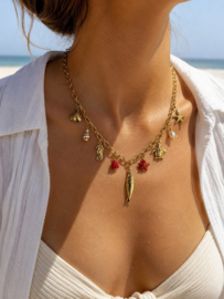 Ketting goud Vian rood