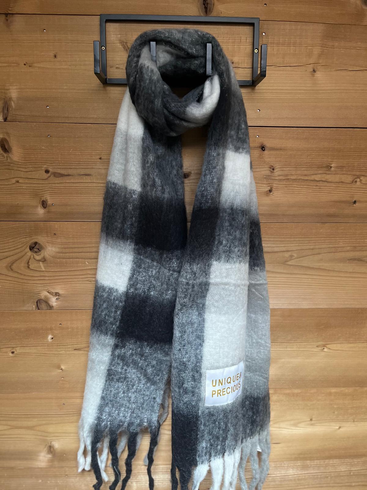 Sjaal UNIQUE & PRECIOS grijze ruit