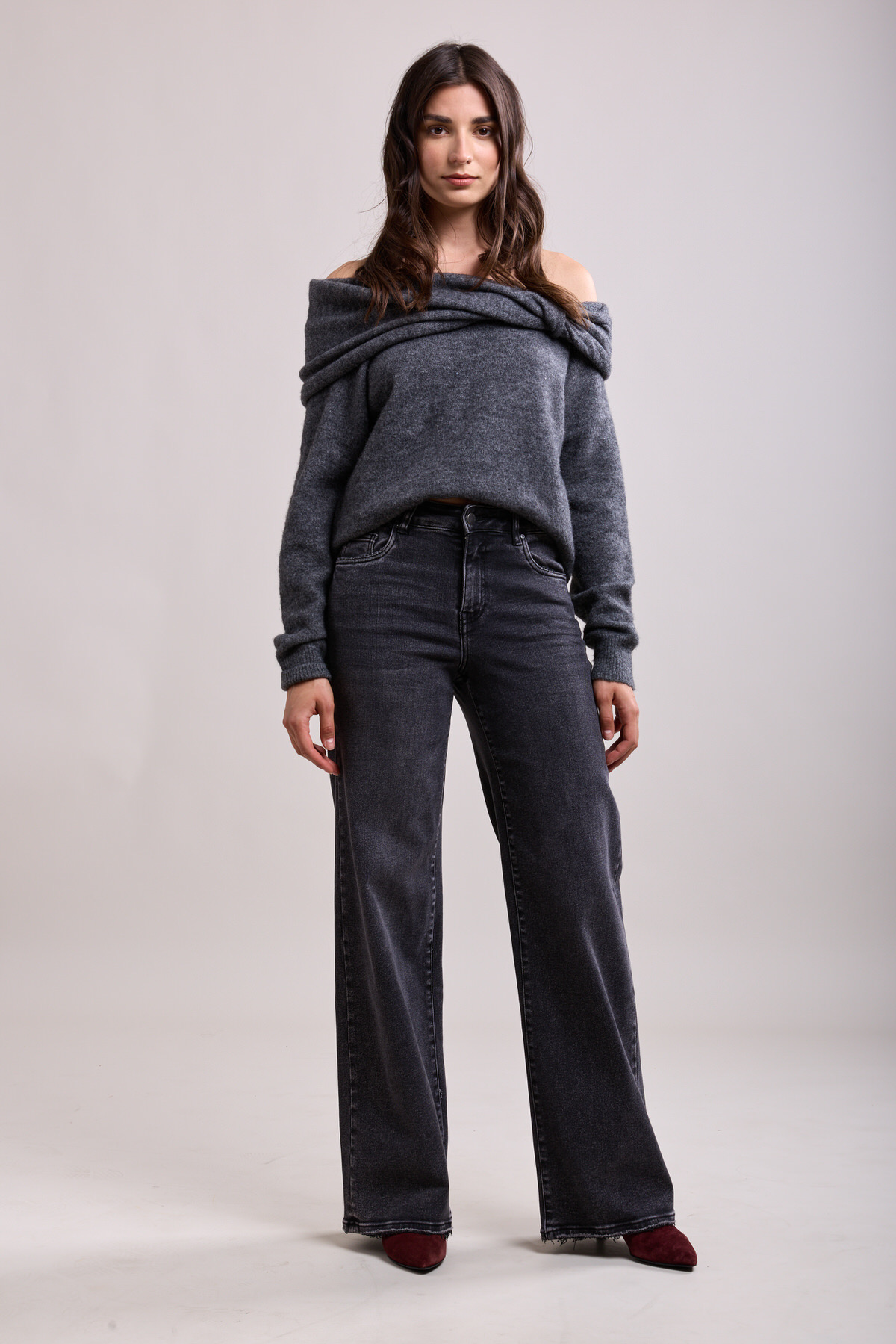 Jeans donker grijs  toxik  L21285-12