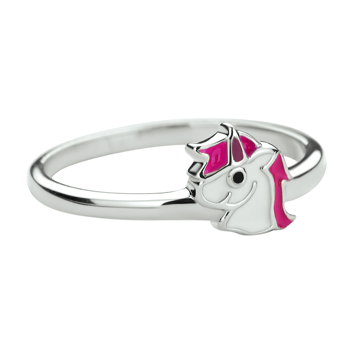 Zilveren ring unicorn