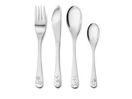 Zilverstad kinderbestek Bosdieren, 4-delig, stainless steel
