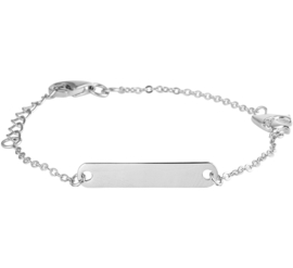 Baby/kind naam armbandje met dolfijntje, 925 sterling zilver