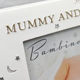 'Bambino' Fotolijstje 'Mummy and Daddy love me', wit