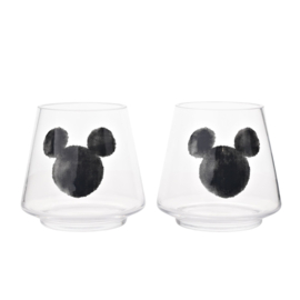 'Disney Home' Mickey Mouse glazen windlichten, set van 2