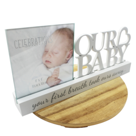 Fotolijstje 'Our Baby', houten letters