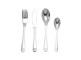 Zilverstad kinderbestek Nijntje voertuigen, stainless steel