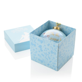 Disney Christmas, kerstbal keramiek Cinderella (blauw)