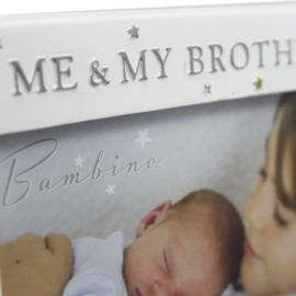 'Bambino' Fotolijstje 'Me & My Brother', wit