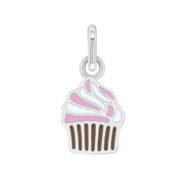 Bedeltje 'cupcake', 925 sterling zilver